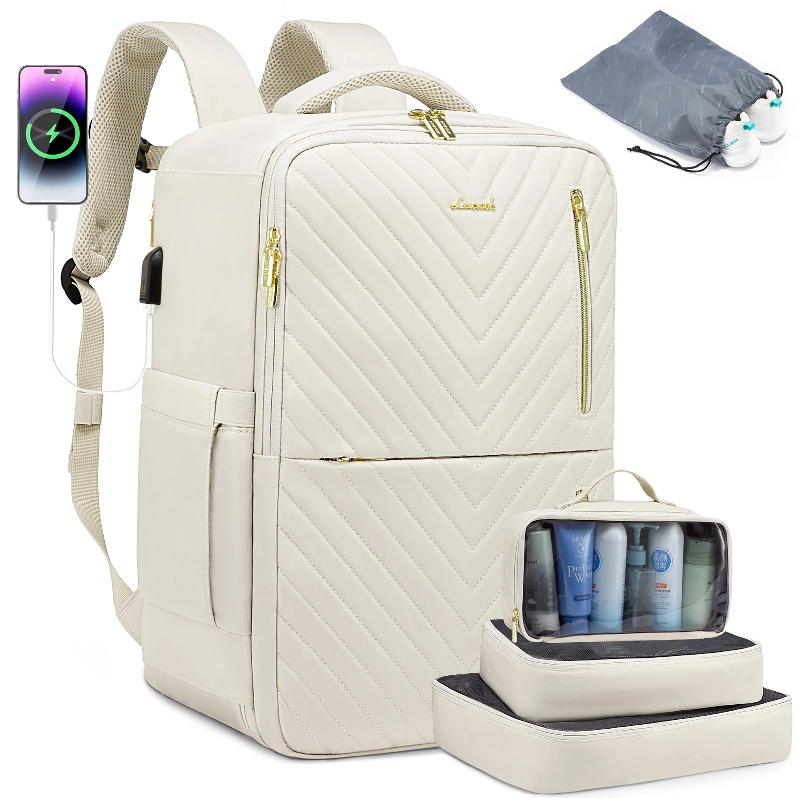 LOVEVOOK Top Sell Large Travel Backpack 17 in Carry on Laptop Backpack for Hiking Waterproof Outdoor Sporting Rucksack With USB