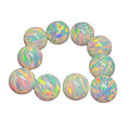 HQ Gems Full Hole 3-12mm Synthetic Opal Stone Loose Beads Opal Rainbow Opal Beads Price Per Grams