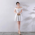 1329# Toasting Brides Spring Wedding New Summer Red Short - Shoulder Back Door Small Dress