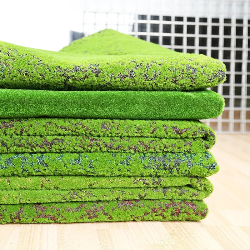 1M*1M Simulation Decorated Green Artificial Moss Decor Panels Background Window Presereved Sea Moss Wall for Decoration Art