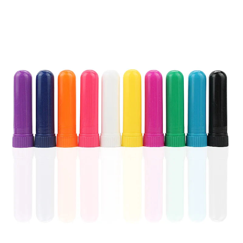 Craft Aromatherapy Screen Printed BPA Free Sniffer Stick Empty Colored Plastic Tube Perfume Vaporizer Essential Oils Nasal