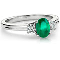 Silver Emerald Indian Jewelry Set Large Emerald Rings Costume Set Emerald Green Jewelry for Girls