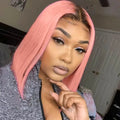 Cheap Short Wigs Raw Peruvian Bob WigBob Wigs Brazilian Human Hair Lace Front4*4 13*4 8-14 Inch Glueless Bob Wigs With Bangs