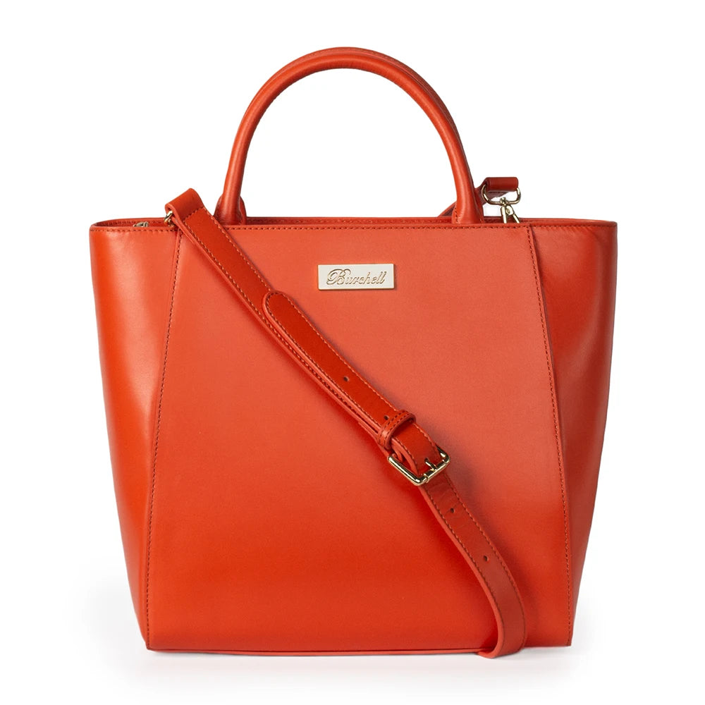Genuine Leather Waterproof Casual Tote Bag with Removable Strap for Daily Outdoor Travel Use-Women's