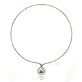Women Collar Choker Necklace Circle Metal Pendants Ball Statement Necklaces Silver Color Collier Jewelry