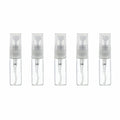 Spray Bottle 3ml Mini Round Perfume Glass Vial Bottle Sample Refillable Portable Transparent Cap Empty Screw Cap Bottle