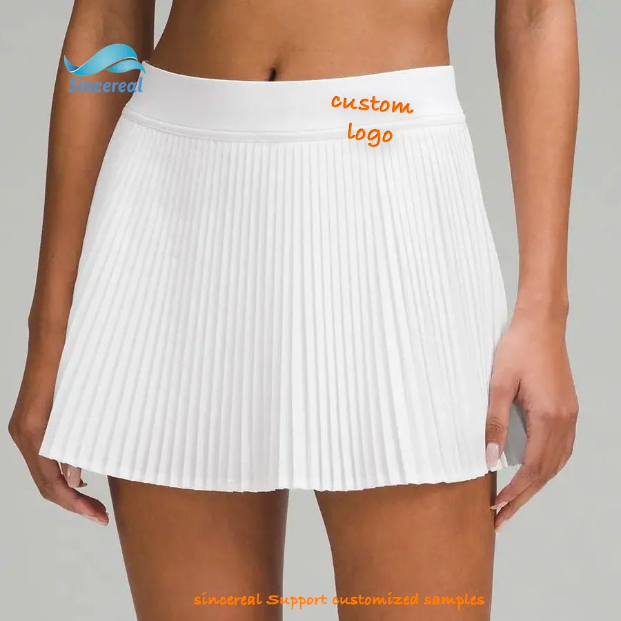 Custom Lightweight Sportswear Organ Pleated High-waisted Golf Skirts Lined Pocket Athletic Tennis Golf Women Pickleball Skirt