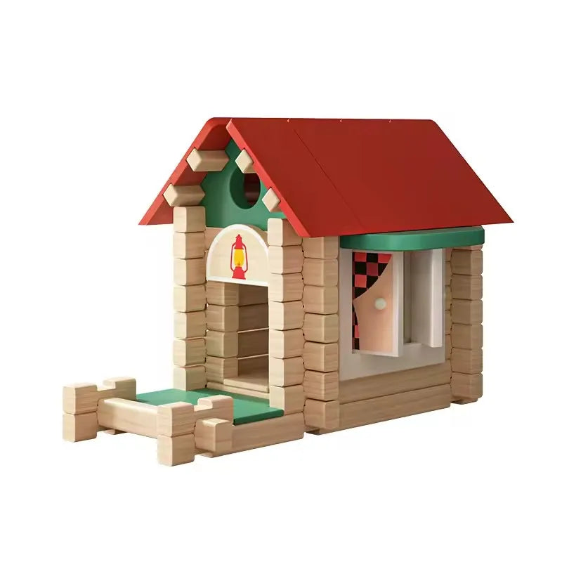 Intelligent Wood Construction Set Mortise Tenon Building Blocks DIY Wooden Home Block
