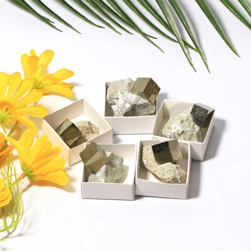 Crystals Wholesale Bulk Healing Stones Gems Pyrite Cube Specimen Spiritual Products Meditation Fengshui Ornaments