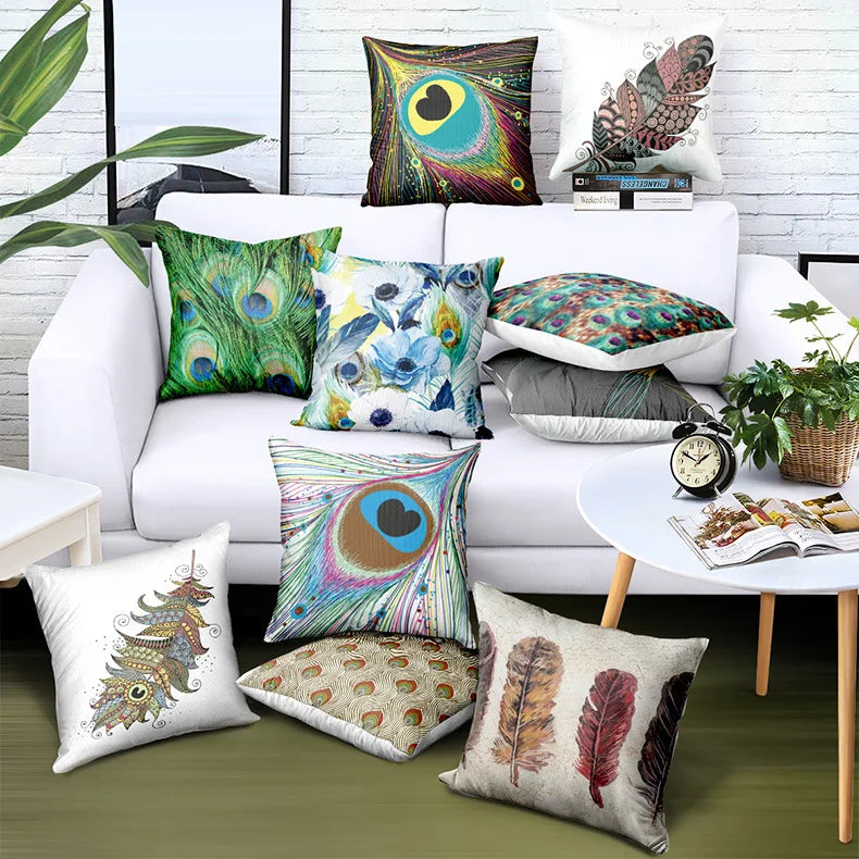 Amity Factory Wholesale Boho Polyester Printed Sofa Throw Pillow Case Washable Home Decorative Cushion Cover