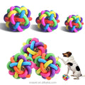 Good Grade Silicone Pet Ball Toy Interactive Dog Fun Toy Squeaky Bell Ball Dog Toy