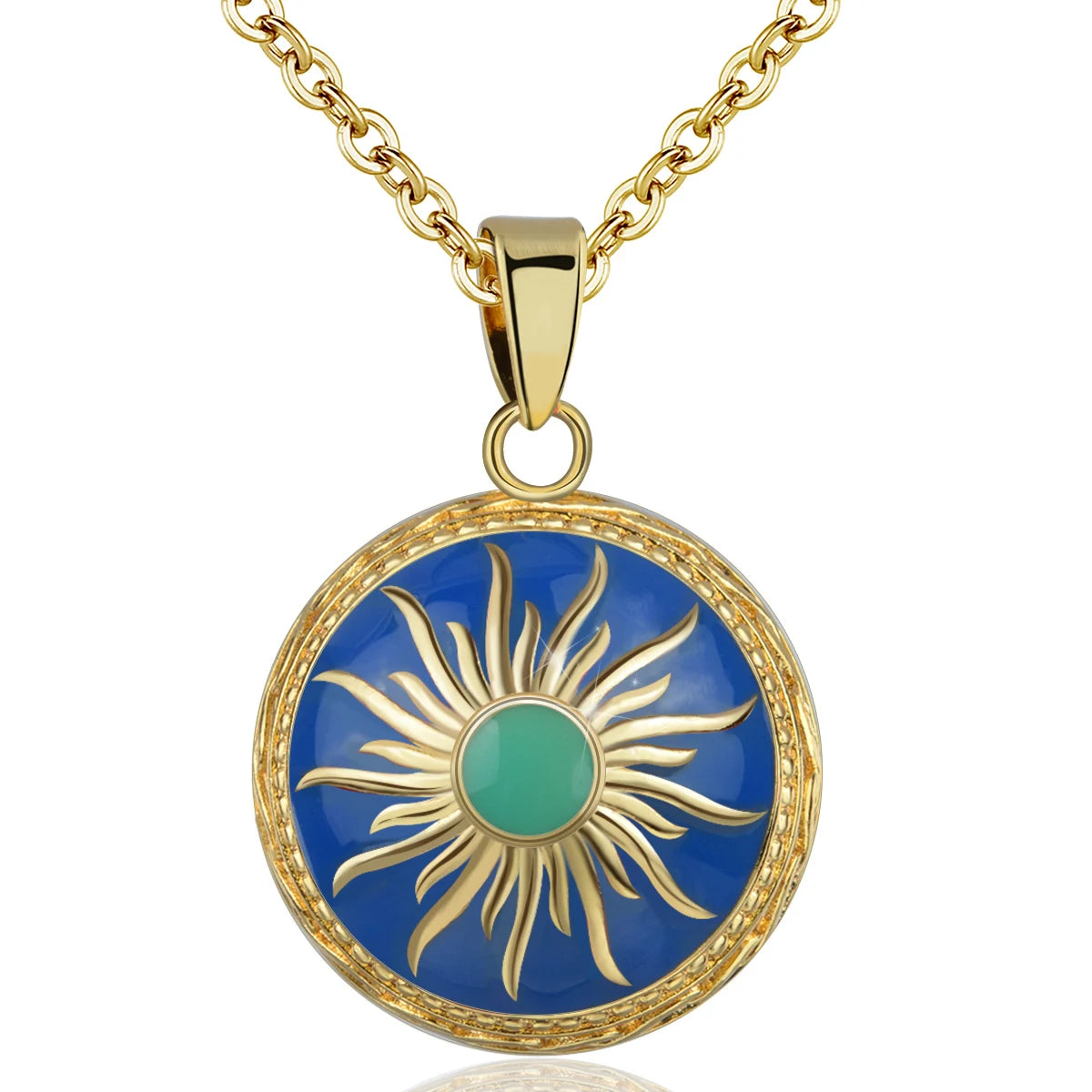 Merryshine Modern Design Gold Red Sun Women Chime Angel Cage Caller Necklace