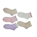 Fashionable Custom Double Cylinder Cotton Crew Socks for Newborn Kids Casual Hand-Linked Ankle Height Plain Design