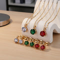 Wholesale Trending Cubic Zirconia Fashion 18k Gold Plated Necklace and Earring Jewelry Sets for Women