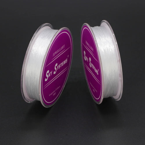 0.6&0.85mm Flat Elastic Cord Jewelry Accessories Beading Thread Transparent