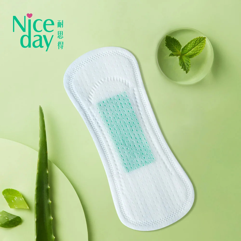 Niceday Private Label Sanitary Napkin Natural Mint Essence Sanitary Napkin Herbal Cooling Sanitary Pads Panty Liner