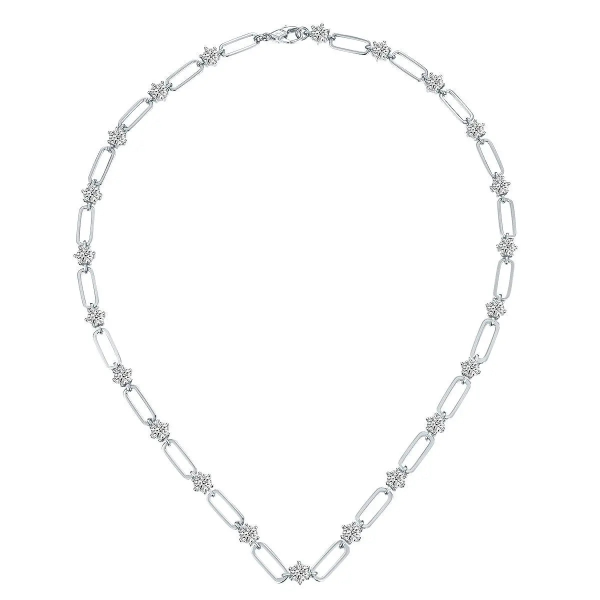 Lab Grown Moissanite Diamonds Necklace Round Pendants and Charms Chain Moissanite Pendant