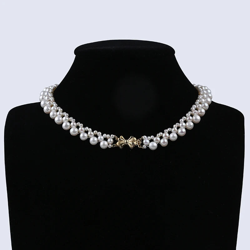 Classic Design Potato Shape Freshwater Pearl Jewellery Choker Necklace