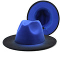 Wholesale Fashion Men Women Trendy Panama Style Unisex Two Tone Gradient Ramp Colour Print Fedora Hats