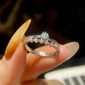 Trendy Jewelry Diamond Moissanite Set Halo Rings 925 Sterling Silver for Women Wedding