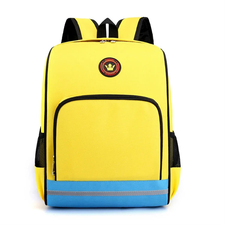 Wholesale Custom 600d Polyester Waterproof Zipper Letter Pattern Yellow Fashion 4 Year Boys DAY BACKPACK 21L Capacity Ergonomic
