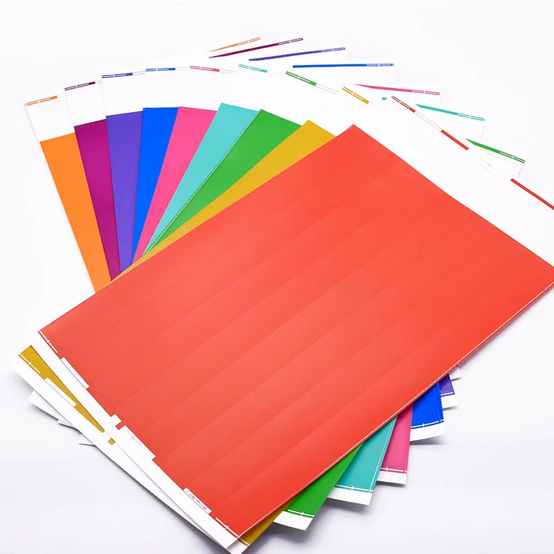 Cheap Plain Color Printable Logo Paper Tickets Events Waterproof Disposable Tyvek Paper Wristbands