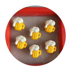 100Pcs Mixed Artificial Barbecue Food Resin Flatback Cabochons Mini Mushroom Corn Fish Beer Food Toys for Tableware Decor