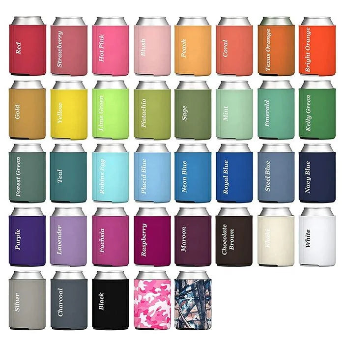Wholesale Custom Buckle Neoprene Foam Cooler Beer Bulk Can Coolers Stubby Holder Insulated Neoprene Cup Can Sleeves Cooler