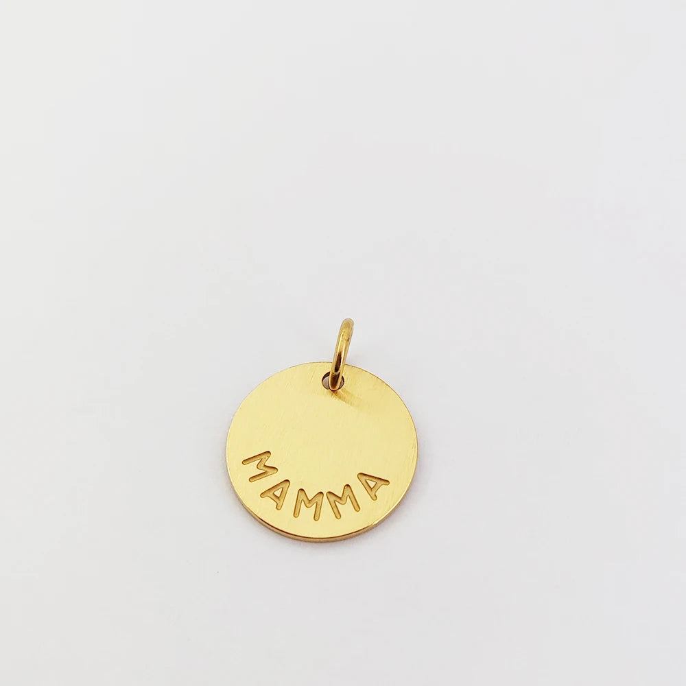 Tags Alibaba Bijoux Stainless Steel Jewelry Wholesale Custom Tags Pendentif a Graver Gold Jewelry Necklaces Custom Letter Tags