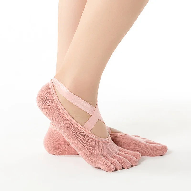 Factory Supply Attractive Price Five Fingers Dance Socks Silicone Non slip Socks Professional Yoga Socks