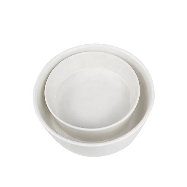 White Blank Sublimation Dog Cat Bowls Sublimation Blank Coated Ceramic Pet Bowl