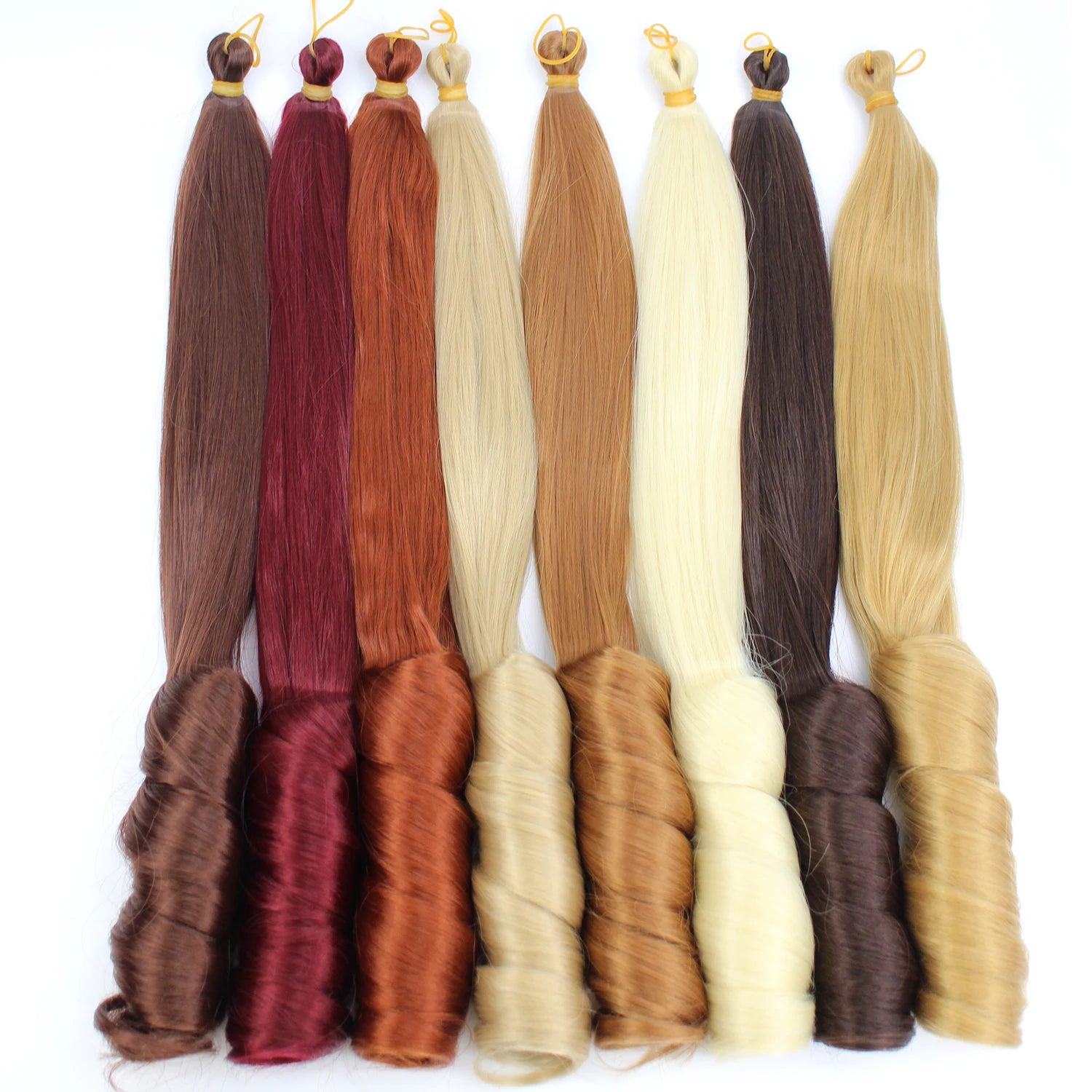 Wholesale Spiral Curly French Curls Braiding Hair Extensions High Temperature Fiber Pre-Stretched Bulk Braids for Styling