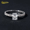 Luxury Style Pass Tester 925 Sterling Silver Rhodium Plated Women Jewelry Half Iced Out Band Diamond Moissanite Wedding Ring