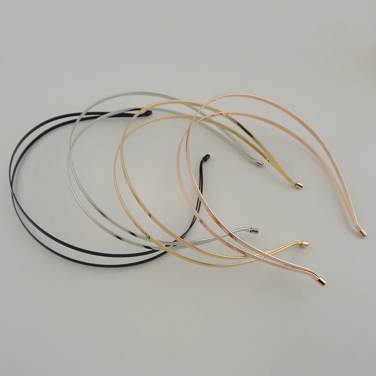 3mm Double Wire Plain Hairbands for Girls DIY Bridal Crown Hair Accessories Iron Material Two Layers Hair Hoops Women Headbands