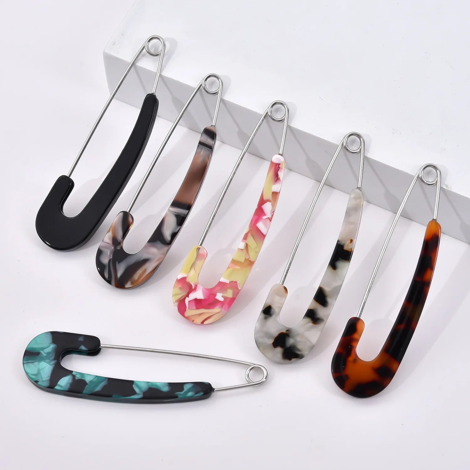 Jacho Newest Fashion Acrylic Pin Brooch for Women's Dress Shawl Brooch Pins Neckline Pins Accessories for Women's Jewelry