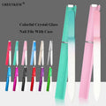 Colorful Crystal Glass Nail File With Case Nail Files Manicure Pedicure Grooming for Professional Finger Nail Files