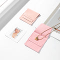 Newest pink logo Custom Printed Envelope pink Jewelry Pouch Microfiber Packaging Gift Bag Display Necklace Pouch
