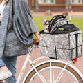 Dog Bike Basket Long Bicycle Rack for Pets Pannier Cycling Rear Bike Riding Bag Portable Crate Basket