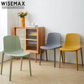 WISEMAX FURNITURE Modern Plastic Frame Dining Chair Stable Study Room Chair Stackable  Plastic Chair Without Arm