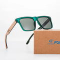 Best Selling Customized LOGO Wholesale ECO-Friendly Skateboard Wooden Polarized PC Wood Sunglasses for Women Men