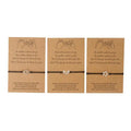Best Friends Couple Family Handmade Braided Bracelet 3 Piece Set Jewelry Alloy Sun Moon Star Adjustable Woven Card Bracelet