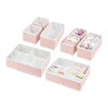 8-Piece Set Fabric Foldable Drawer Divider Organizer for Wardrobe Storage Nursery Bedroom Dresser Closet for Underwear 3 Sizes