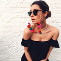Croesus Bohemian National Amorous Relationship Eyeglasses Chain for Headset Multi-function Fiber 70cm Multi Color Model 814cc1