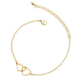 316L Stainless Steel Double Heart Pendant Necklaces for Women Titanium Steel Interlocking Hearts Necklace Bracelet