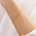Love Heart CZ Stone 925 Sterling Silver Gold Plated Bracelets Women Jewelry Bracelet
