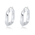 PEISHANG Wholesale High Quality Personality Hip Hop Twisted Wave Irregular Brass Rhodium Plated Hypoallergenic Hoop Earrings