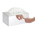 Custom Acrylic Tissue Box Rectangular Mirror Tissue Box Storage Box 9.53 X 5.63 X 4.33 Inches