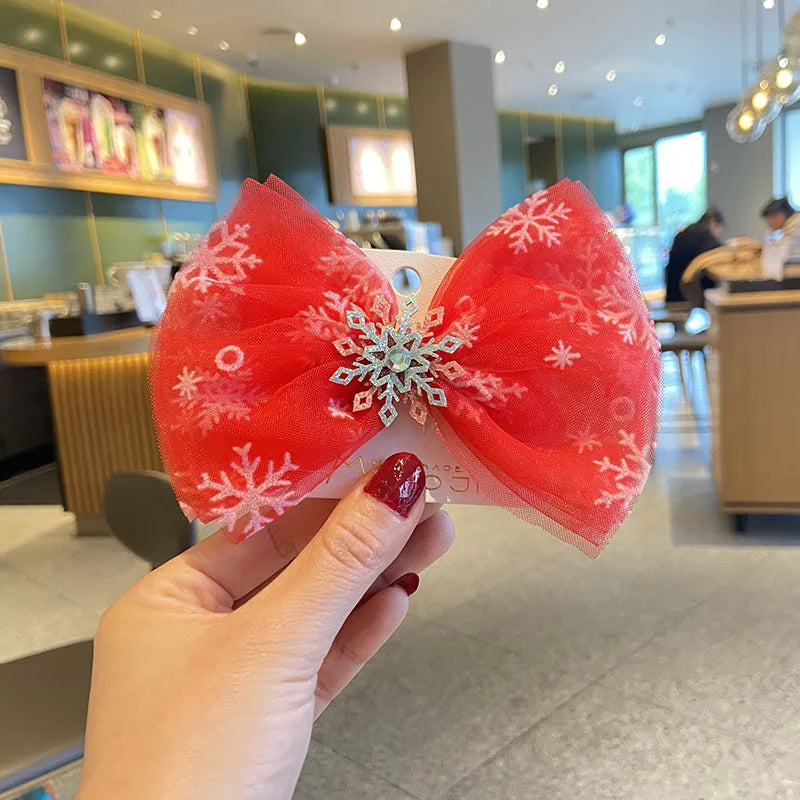 Kids Hair Clips Wholesale Children Girls Tulle Hair Pin Accessories for Kids Princess Barrette Gold Star Bow Hair Clip