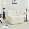 American Free Shipping Luxury Modern White Compressed Single Sofa Chair Set Extendable for Living Room Couch Sponge for Villa