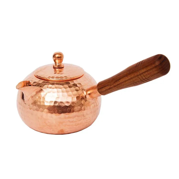 240ml Copper Tea Pot with Wood Handle Kongfu Teapot